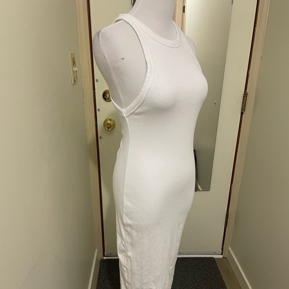 Zara White Ribbed Racerback Maxi Dress - Picture 4 of 8
